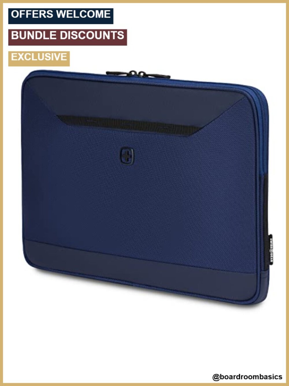 Padded Zippered Laptop Sleeve Micro-Twill Case Fleece Lining